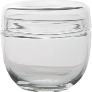 Glazen Theepot - Bewaarbus Voorraadpot - Losse Thee Bewaren - Luchtdichte Deksel - 6x6x5.7 cm - Transparant