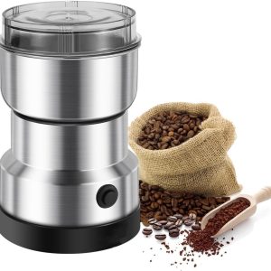 Graanmolen - 300ml - Kruidenmolen Elektrische - Koffiemolen - Specerijenmolen - met 4 messen - Compact Ontwerp - voor granen, noten, kruiden, koffiebonen en specerijen - 17x10,5 cm