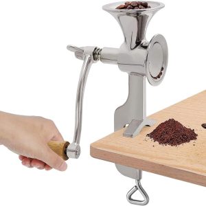 Handbediende koffiemolen, handmatige graanmolen, handmatige grain, korenknijper, havermout, knijper, handmatig, graanknijper voor koffie, grain, haver, 24 x 7,4 cm