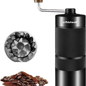 Handmatige Koffiemolen - Koffiebonenmaler - Verse Koffie - Roestvrij Staal Kern - 15 x 5.4 cm - Zilver