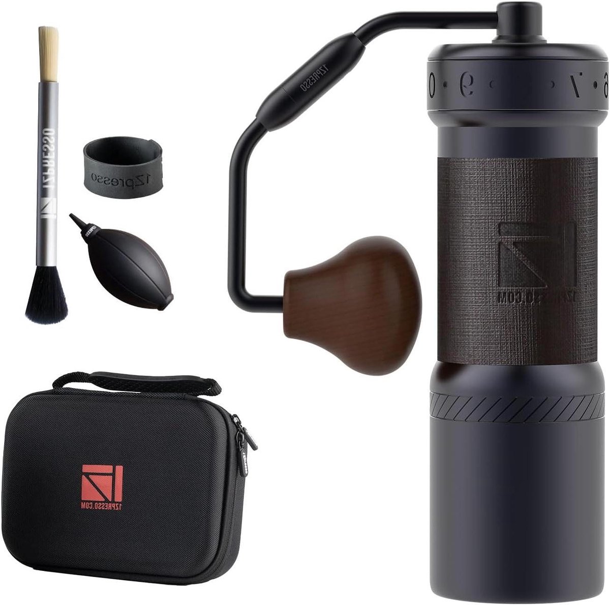 Handmatige Koffiemolen - Koffiebonenmaler - Verse Koffie Zetten - Externe Instelling - 35-40g Capaciteit - Zwart
