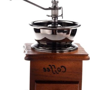 Handmatige Koffiemolen - Metalen Kruidenmolen - Verse Koffie Malen - Vintage Stijl Ontwerp - 20 cm Hoog - Houtkleur