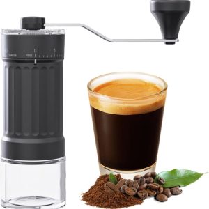 Handmatige koffiemolen: draagbare handkoffiemolen met zeer nauwkeurige keramische grinder, 40 verstelbare maalgraden, geschikt voor French Press, Moka-kannen, aeroress