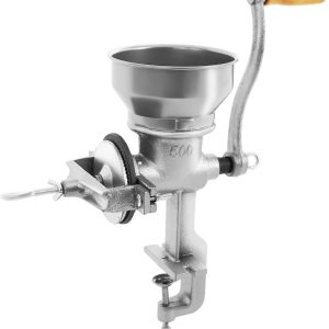 Handmolen Graan - Koffiemolen Noten - Zelf Meel Maken - Gietijzeren Constructie - 4 kg - Zilver