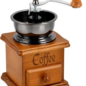 Handmolen voor koffie beukenhout keramische molen handslinger