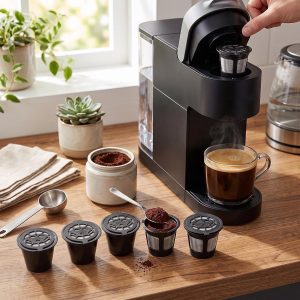 Herbruikbare RVS Koffiecapsule Filter, Navulbare Koffiepads voor Koffiemachine, Duurzaam en Milieuvriendelijk, 6 Stuks Set voor Thuisgebruik
