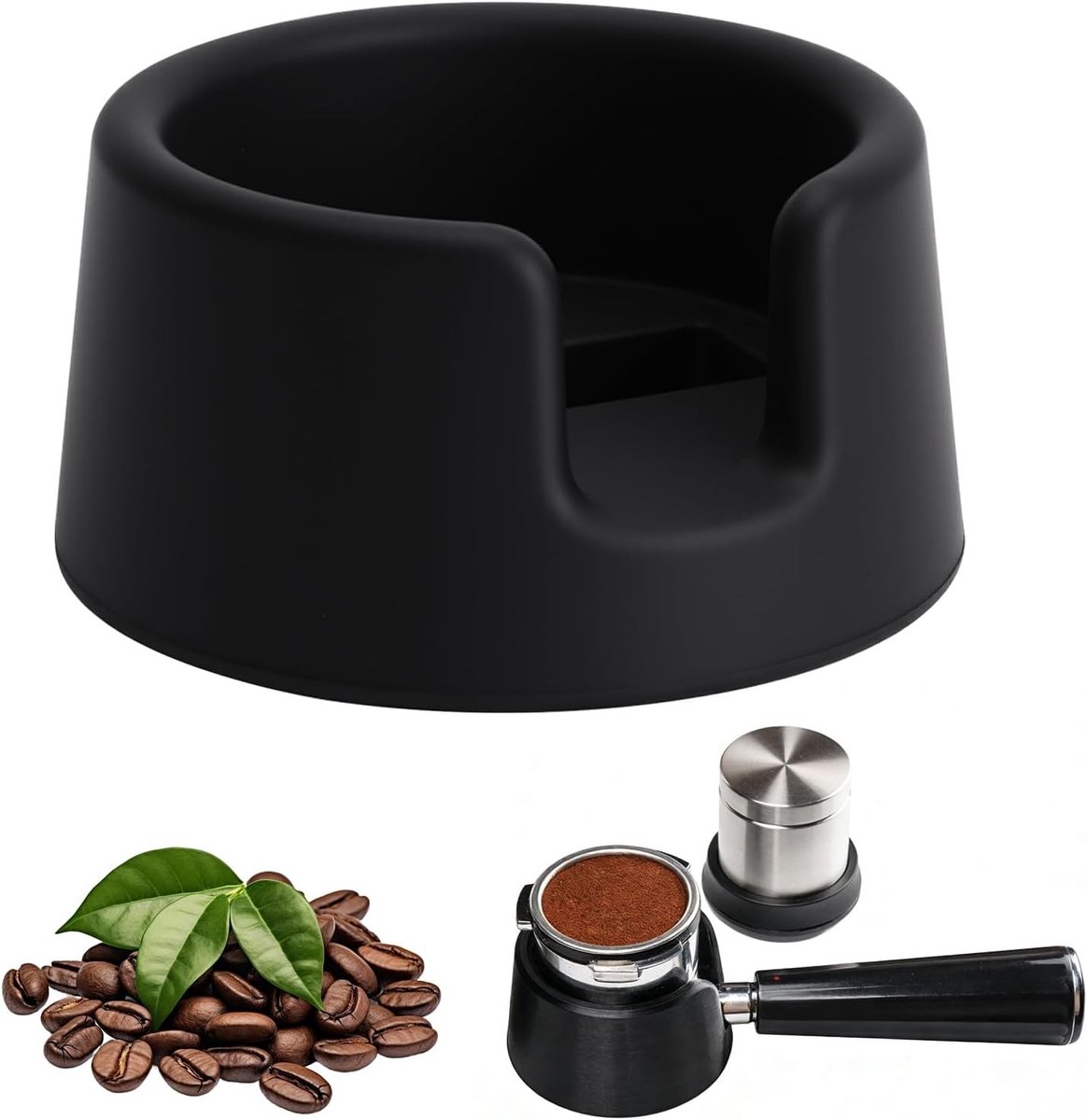 Hygienische en veilige koffie tamper basis voor espressomachines, geschikt voor luxe café accessoires en optimale stabiliteit