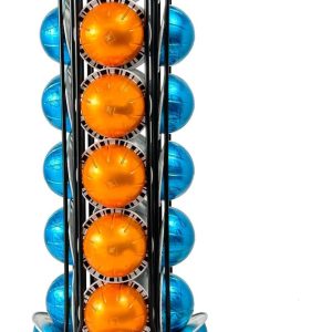 Ibenzoa® Nespresso Capsules Organizer voor 28 VertuoLine Koffiecapsules met Draaibaar en Ruimtebesparend Design