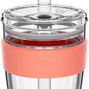 Ijskoffie Beker - Glazen Mok - Drinken Onderweg - Dubbelwandig Ontwerp - 340 ml - Transparant