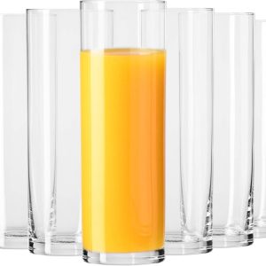 Ijskoffie glazen - Transparant - 230 ml - Loodvrij Kristalglas - Set van 6 voor Drankjes en Sappen