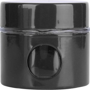 Jar -bevestigde Ijzeren Glazen Koffiebonencontainer Keuken Opslagtank voor Theeboon (Mini -pot zwart)