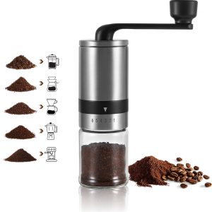 K4 Handmatige Koffiebonenmaler - Roestvrij Staal & Keramiek