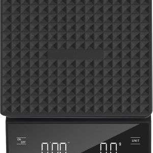 KZQ Koffieweegschaal met Timer 0,1g Precisie Espresso Weegschaal 3kg Digitale Koffieweegschaal met Tarafunctie LED Scherm Batterij Geschikt voor Filterkoffie en Espressomachine