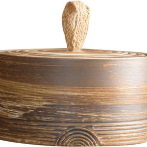 Keramische Pot - Voorraadbus Deksel - Thee Opslag - Luchtdichte Sluiting - 13 x 13 cm - Wit