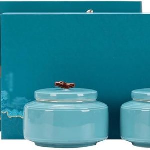 Keramische Theeblikjes - Voorraadblikken Theeverzegeld - Keuken Organiseren - Vochtbestendig Anti-oxidatie - 50 Gram - Zwart