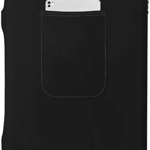 Kofferhoes voor 45-81 cm, elastisch, met grote tas, trolleybeschermer met ritssluiting, stofdicht, wasbaar, krasbestendig, Zwart, M(22-25in), Klassiek