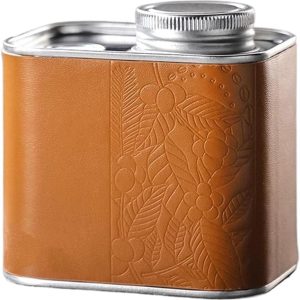 Koffie Bewaarblik - Versheidsbewaker Voorraadbus - Koffiebonen Bewaren - Intelligente Zuurstofbarrière - 300ml - Bruin