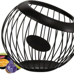 Koffie Capsules Houder - Opslag Organizer - Koffie Genieten - Robuuste Metalen Constructie - Ruim 40 Capsules - Zwart