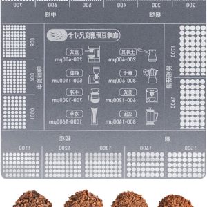 Koffie Maalgereedschap - Koffie Maat - Koffie Bereiding - 16 Instelniveaus - 7 x 7 x 1 cm - Zilver