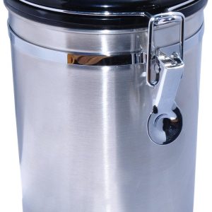 KoffieCanners Koffie Bewaarbus Luchtdicht met CO2 Uitlaat voor 600 gram Zilver