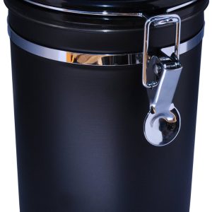 KoffieCanners Koffie Bewaarbus voor 1KG Koffiebonen Luchtdicht met CO2 Uitlaat - Koffieblik Matzwart