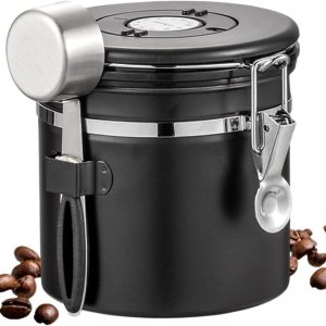 Koffiebewaarcontainer - Voorraadbus Keuken - Koffiebonen Vers Houden - Met Datum Tracker - 1200 ml - Multicolor