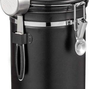 Koffiebonen Opslag - Bewaarblik Versheid - Smaak Behoud - Met Datum Tracker - 1800 ml - Zwart