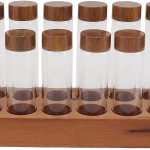 Koffieboon Cellars Stijlvolle Opbergbuizen met Duurzaam Glas voor (2 Rows