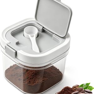 Koffiebus koffiebonen container 800 ml koffiecontainer | Koffiebonen opslag met luchtdicht deksel en lepel, duurzame keuken koffiepot voor koffie, theebladeren, noten, meel
