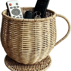 Koffiecapsule Organizer - Opbergmand Koffiecups - Keuken Organiseren - Beker-Vormig Design - 17.5x17.5x18cm - Abrikoos