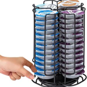 Koffiecapsulehouder voor 52 Tassimo capsules 360 graden draaibaar en antislip - Zwart