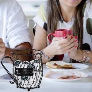 Koffiecup Houder - Capsule Organizer - Keuken Opbergen - Ruimtebesparend Ontwerp - 22 x 19 x 13 cm - Zwart