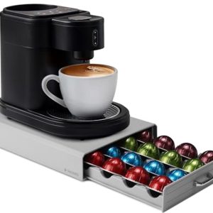 Koffiecup Houder - Cup Organizer - Keuken Organiseren - Compatibel met Grotere Cups - 38.5 cm Lengte - Grijs