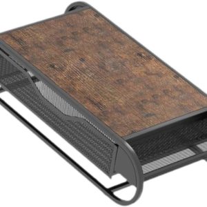 Koffiecup Houder - Opbergrek Koffie - Keuken Organiseren - Verstevigde Bevestiging - 32 x 14.5 x 44 cm - Zwart