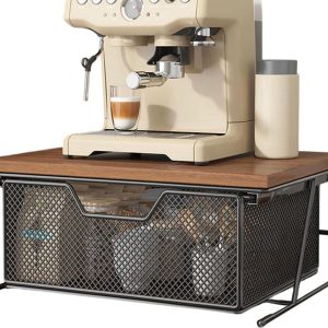 Koffiecup Lade Opbergsysteem - Opbergrek Keuken - Aanrecht Opbergen - Schuifbare Lade - 37x26x16cm - Zwart