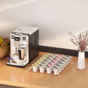 Koffiecup Lade Organizer - Capsule Houder - Koffie Opslag - 24 Cups Capaciteit - 9.6 x 13.2 Inch - Transparant