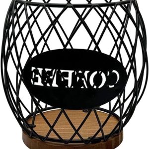 Koffiecup Organizer - Opbergmand Koffiecups - Koffiezetten Organiseren - Open Selectie Ontwerp - 16x16x16 cm - Zwart