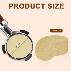 Koffiefilters - Papieren Filters - 51 mm Rond - Milieuvriendelijk en Chloorvrij - Voor Koffiezetapparaten en Espressomachines