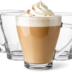 Koffieglazen Set - Cappuccino Glazen - IJskoffie Genieten - Vaatwasmachinebestendig - 4x 360 ml