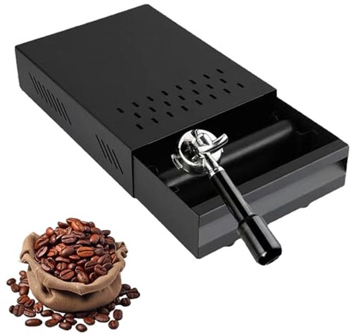 Koffieklopbox en roestvrijstalen koffiemolen voor cafés, restaurants en bars