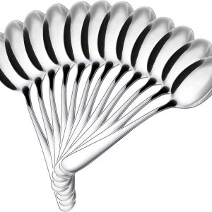 Koffielepel 12 cm, tafellepel, kleine lepel, lepel van roestvrij staal (12 stuks, koffielepel)