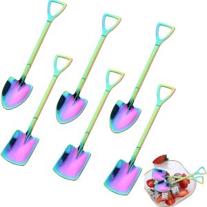 Koffielepel, Theelepel, Ijslepel, Dessertlepel, Schepvormige Menglepel Bestekset (6 Stuks)