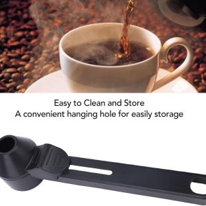 Koffielepel met Trechter en Schraper, Capaciteit van 2 Eetlepels, Ideaal voor Herbruikbare Koffiepads en Gemalen Koffie