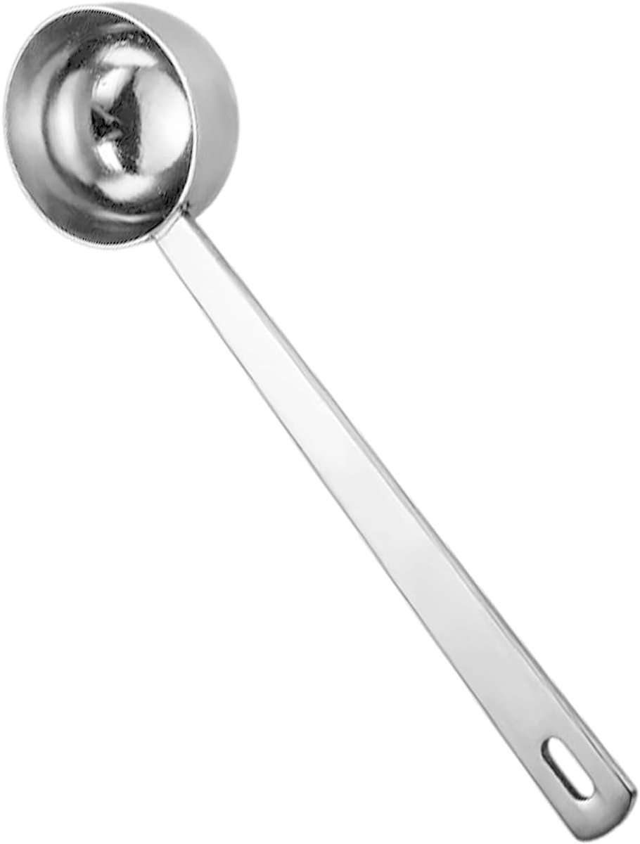 Koffielepel portioneerder, 15 ml, koffielepel, roestvrij staal, koffiemaatlepel met lang handvat, koffiemaatlepel, koffiemaatlepel, koffieportioneerder, voor het afmeten van koffie, poedersuiker