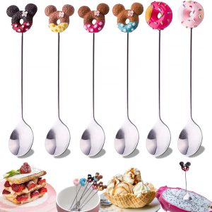 Koffielepels, 6 stuks dessertlepels, theelepels, dessertlepels van roestvrij staal voor dessert, koffie, thee, cocktails