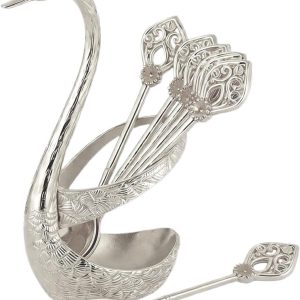 Koffielepels Set Stuks Modern Lange Steel Lepels