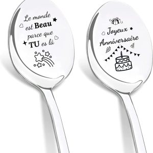 Koffielepels met Gravure, Roestvrijstalen Lepel, Jubileumscadeaus voor Vrouw, Vriendin, Moeder, Zus, Dochter, Beste Vriendin