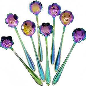 Koffielepels met bloemenmotief - voor thee, suiker, ijs, cake en desserts