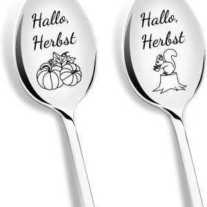 Koffielepels met gravure Hello Herfst