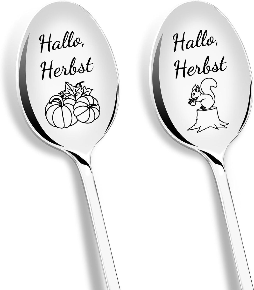 Koffielepels met gravure Hello Herfst